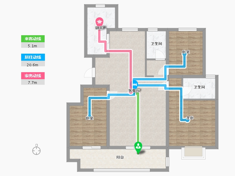 山东省-济南市-祥生东方樾-110.00-户型库-动静线