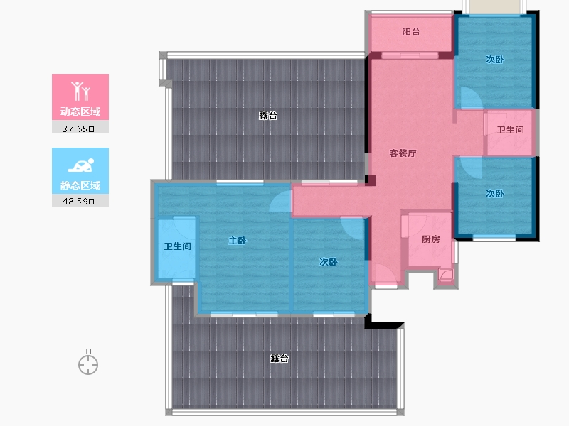 福建省-漳州市-龙江新苑-100.00-户型库-动静分区