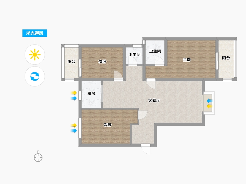 河南省-平顶山市-春华国际茗都-100.00-户型库-采光通风