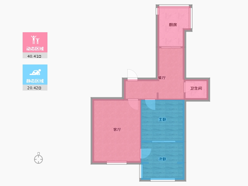 陕西省-西安市-东方大酒店-一号家属院-48.00-户型库-动静分区