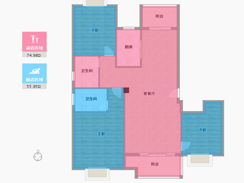 福建省-泉州市-南洋壹号-120.00-户型库-动静分区