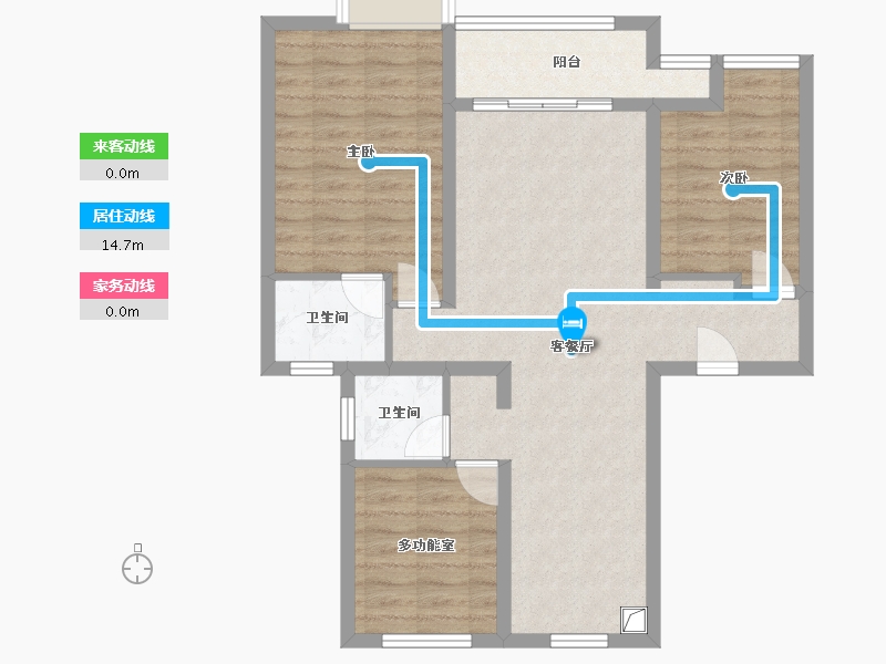 江苏省-无锡市-蓝光雍锦园-93.58-户型库-动静线