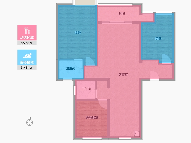 江苏省-无锡市-蓝光雍锦园-93.58-户型库-动静分区