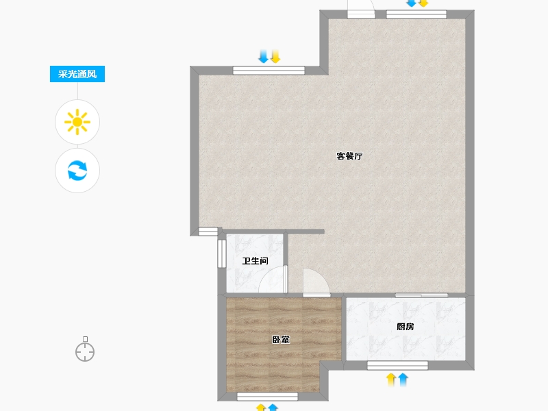 江西省-赣州市-嘉福潋江府-132.00-户型库-采光通风