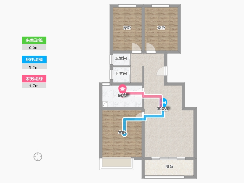 河北省-邢台市-御峰华府-89.60-户型库-动静线