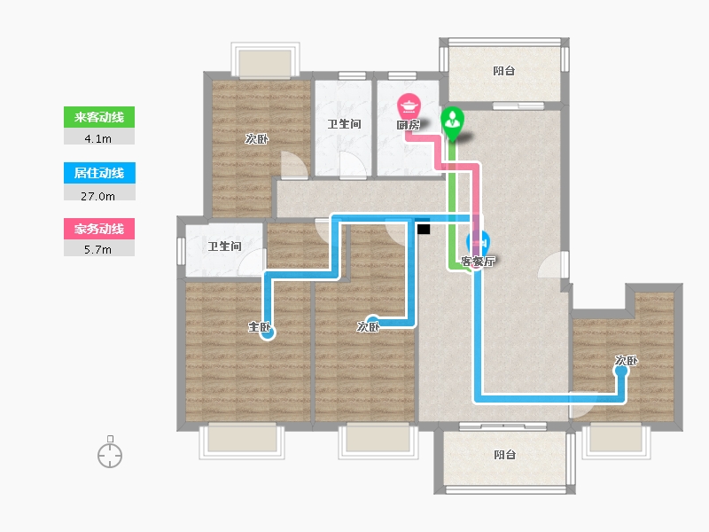 福建省-泉州市-南洋壹号-120.00-户型库-动静线