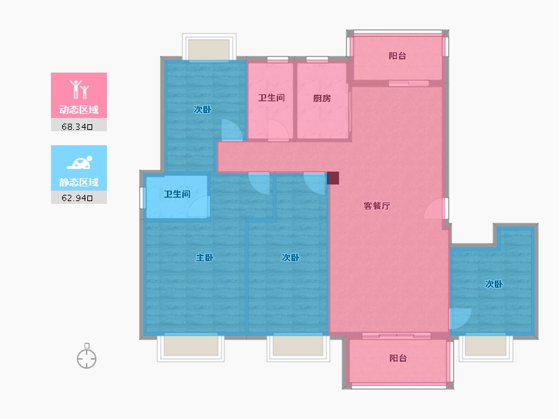 福建省-泉州市-南洋壹号-120.00-户型库-动静分区