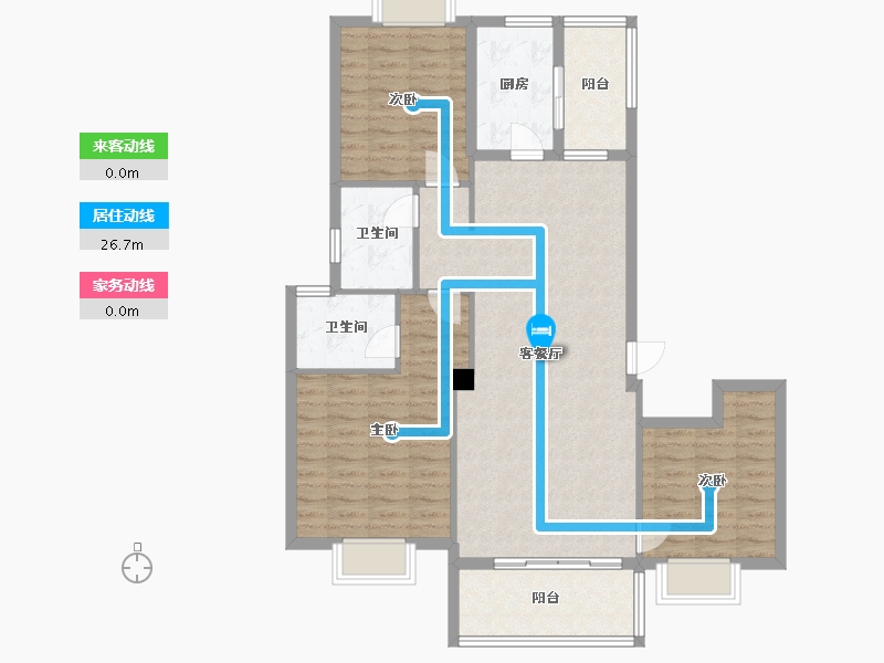 福建省-泉州市-南洋壹号-105.00-户型库-动静线