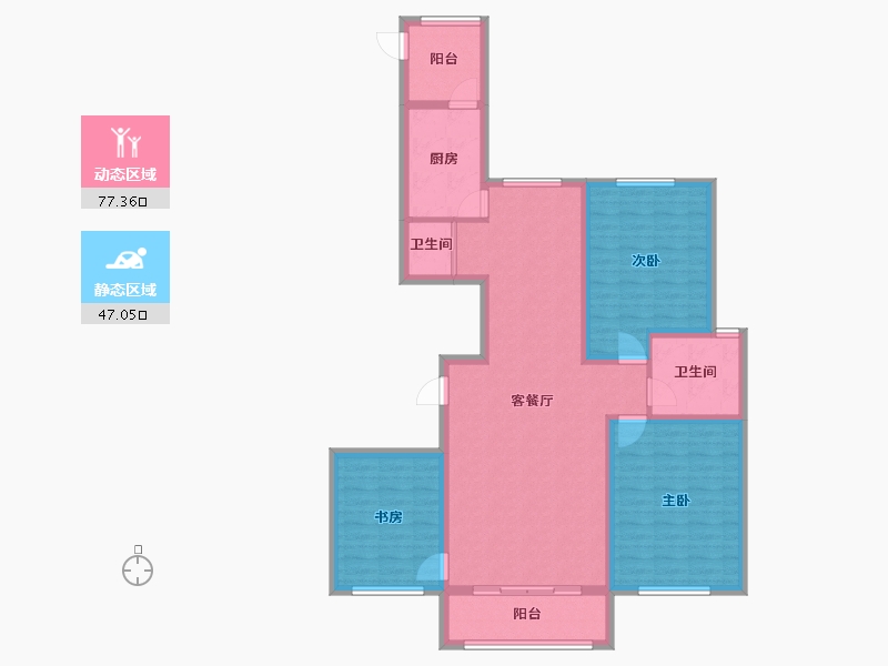 辽宁省-锦州市-金城御澜山-111.87-户型库-动静分区