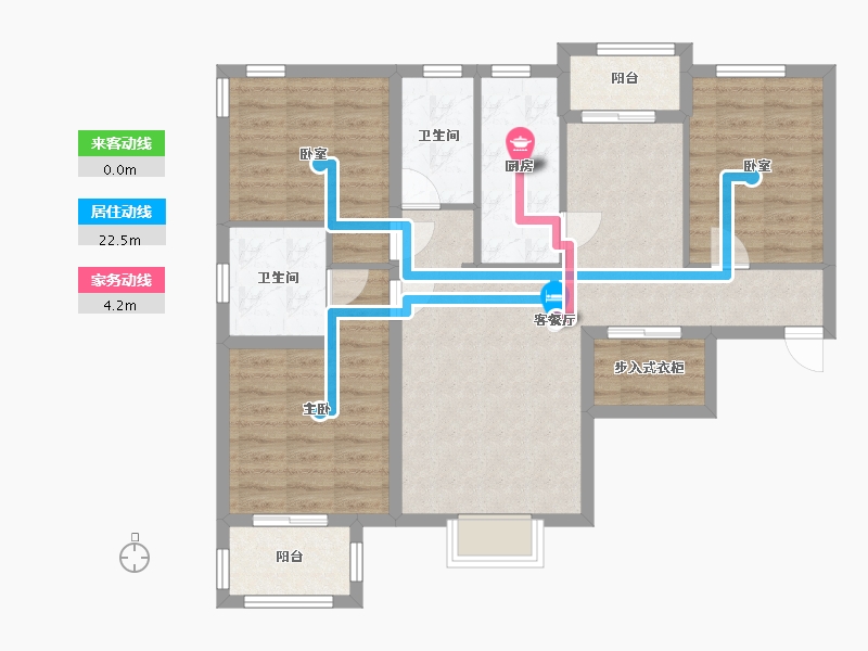 北京-北京市-垡头翠成馨园-105.00-户型库-动静线