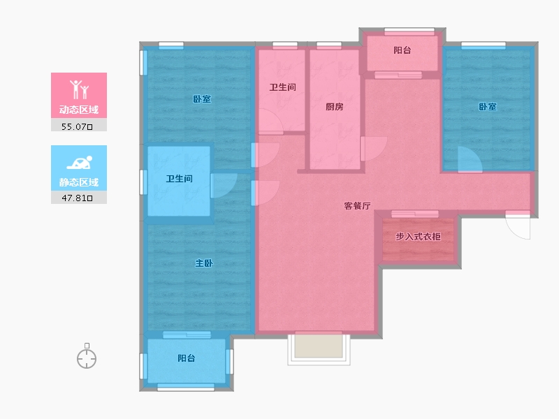 北京-北京市-垡头翠成馨园-105.00-户型库-动静分区