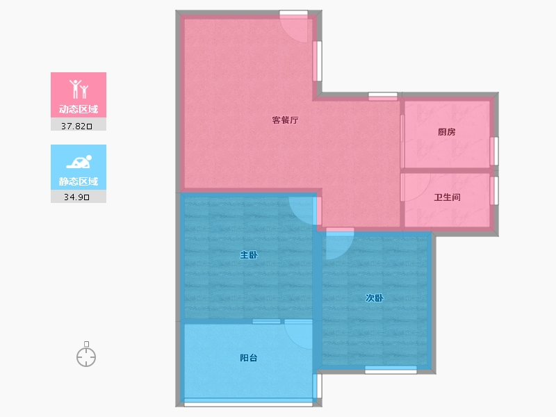 福建省-厦门市-金鸡亭花园小区-65.11-户型库-动静分区