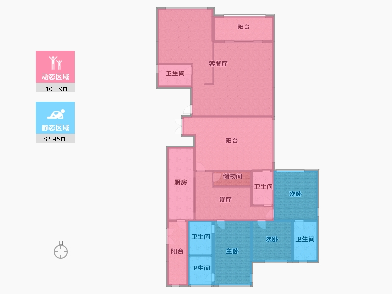 广东省-深圳市-博林天瑞-203.42-户型库-动静分区