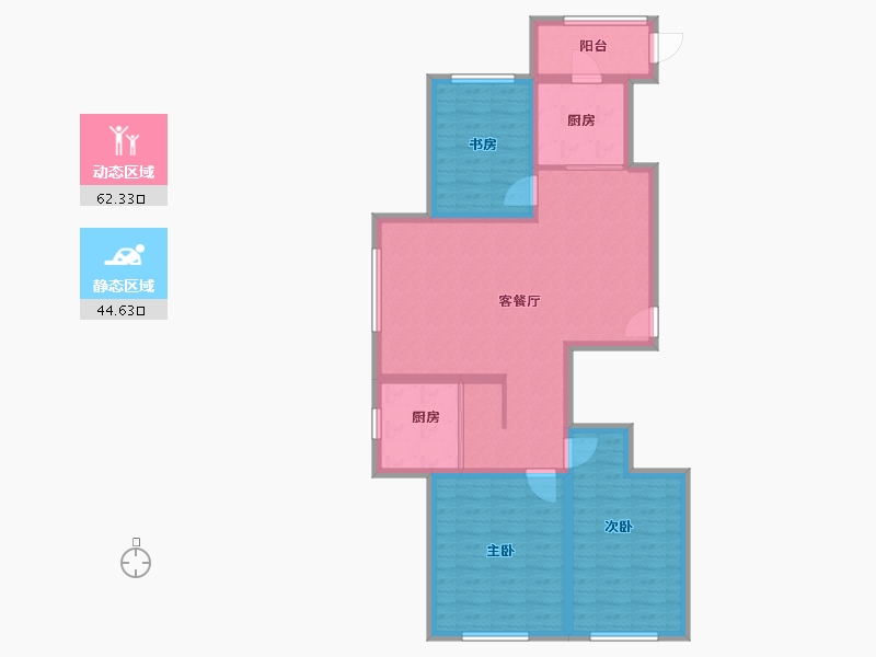 辽宁省-锦州市-金城御澜山-96.00-户型库-动静分区