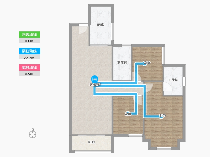 陕西省-咸阳市-金科世界城-90.00-户型库-动静线