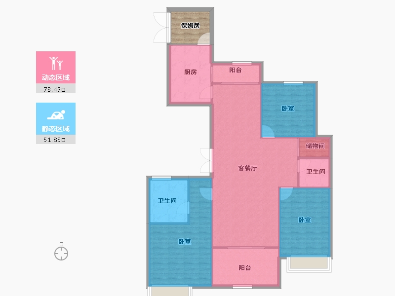 浙江省-金华市-久府和园-121.03-户型库-动静分区