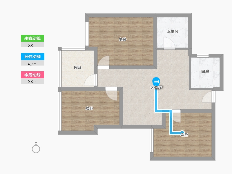 浙江省-嘉兴市-百合春天-71.10-户型库-动静线