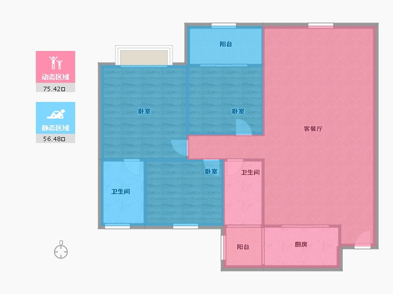 广东省-佛山市-碧翠豪城-122.68-户型库-动静分区