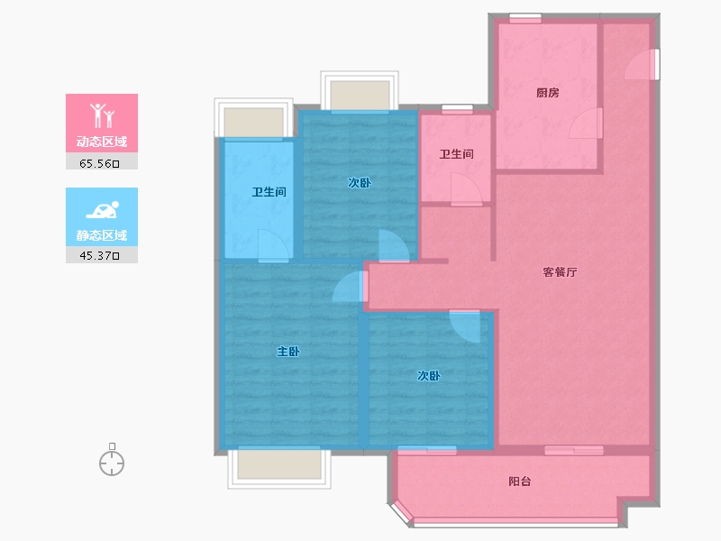 上海-上海市-悦城-100.00-户型库-动静分区