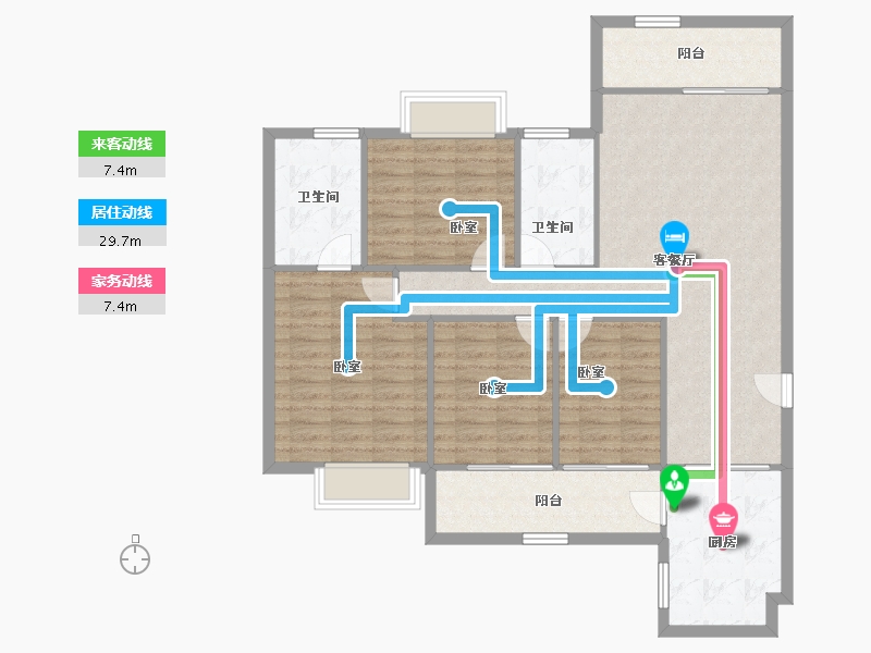 福建省-福州市-中天金海岸金爵苑-112.87-户型库-动静线