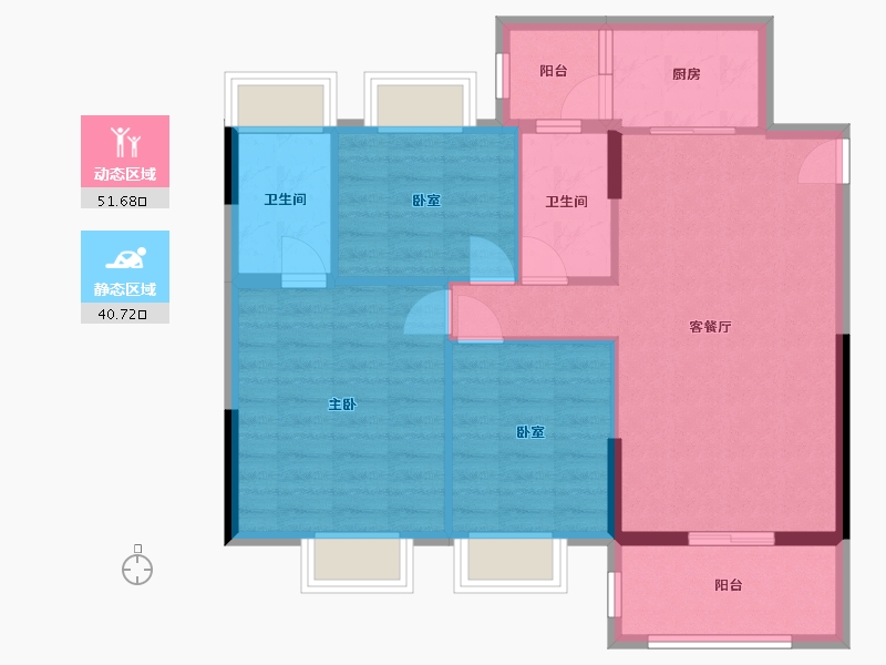 广东省-中山市-港穗如愿居二期-84.28-户型库-动静分区