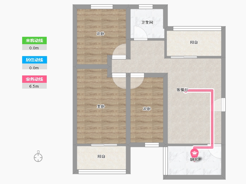 福建省-厦门市-金鸡亭花园小区-64.10-户型库-动静线