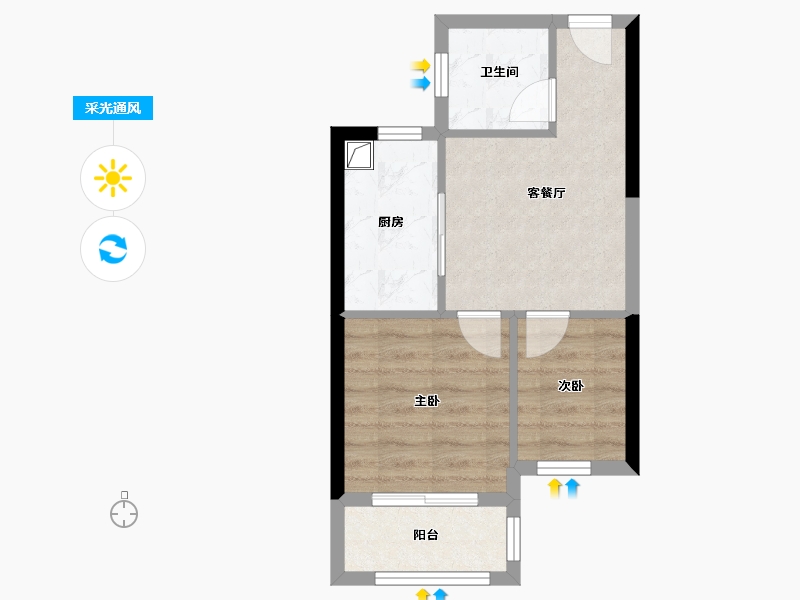 福建省-福州市-银河湾-39.80-户型库-采光通风