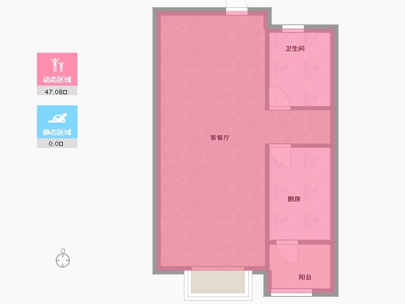 北京-北京市-云泽嘉苑-42.59-户型库-动静分区