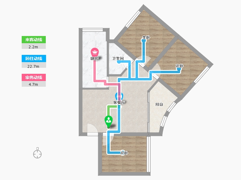 福建省-厦门市-金鸡亭花园小区-59.01-户型库-动静线