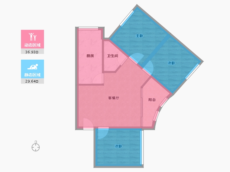 福建省-厦门市-金鸡亭花园小区-59.01-户型库-动静分区