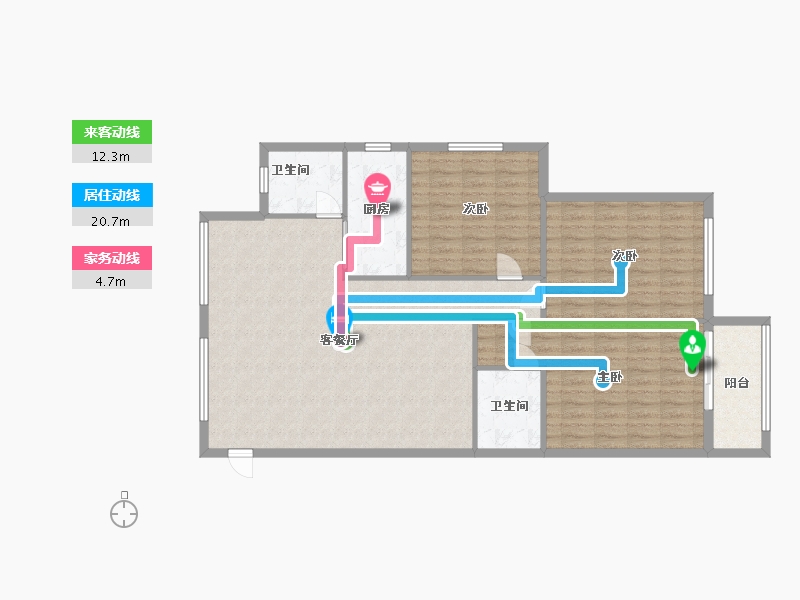 福建省-泉州市-龙头山小区-116.00-户型库-动静线