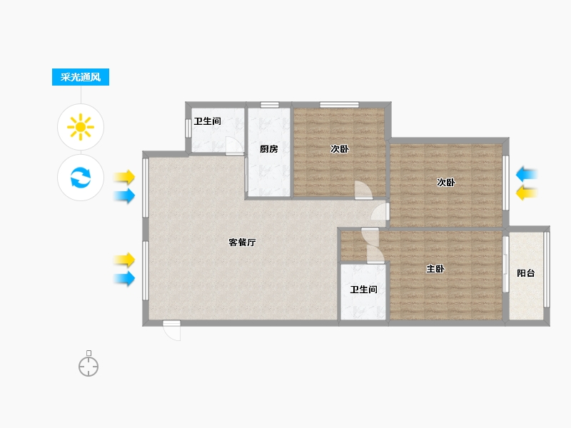 福建省-泉州市-龙头山小区-116.00-户型库-采光通风