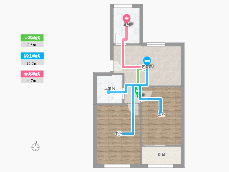 江苏省-无锡市-新桥花园-53.39-户型库-动静线