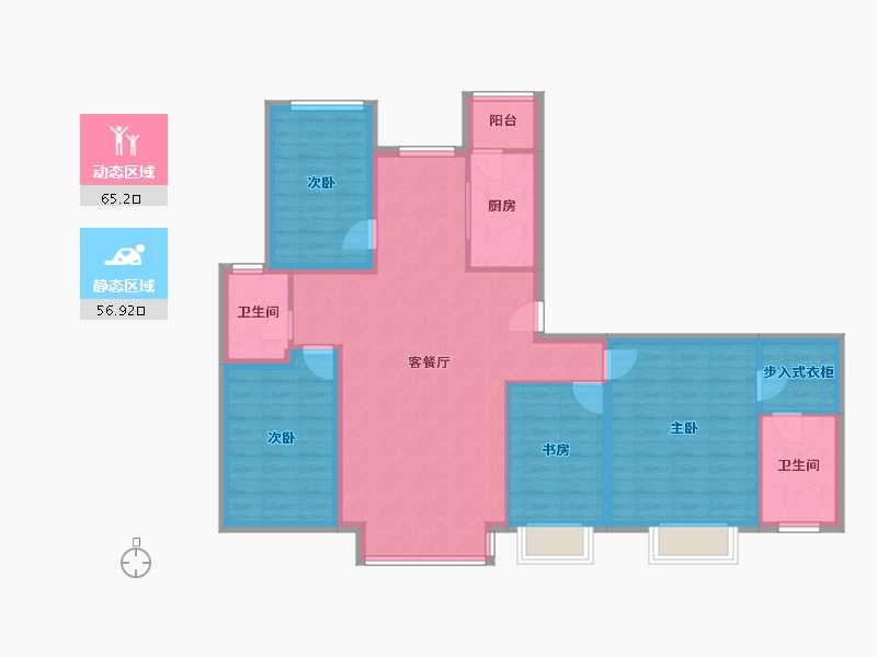 福建省-厦门市-厦航高郡-109.89-户型库-动静分区