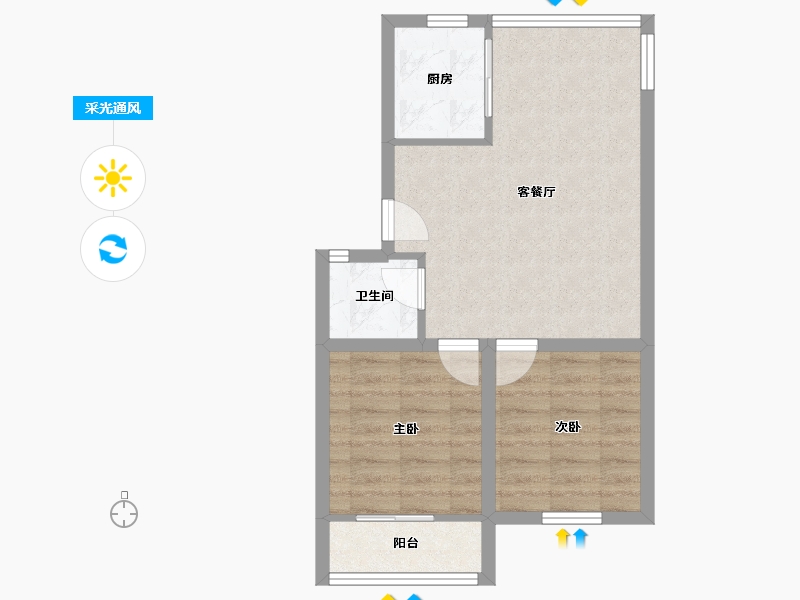 福建省-厦门市-金鸡亭花园小区-51.43-户型库-采光通风