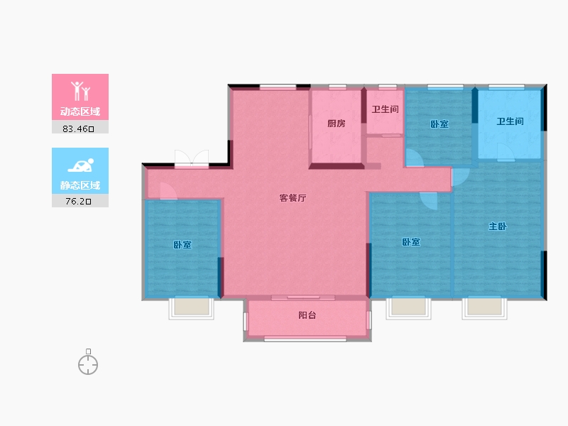 山东省-潍坊市-碧桂园御珑府-145.60-户型库-动静分区