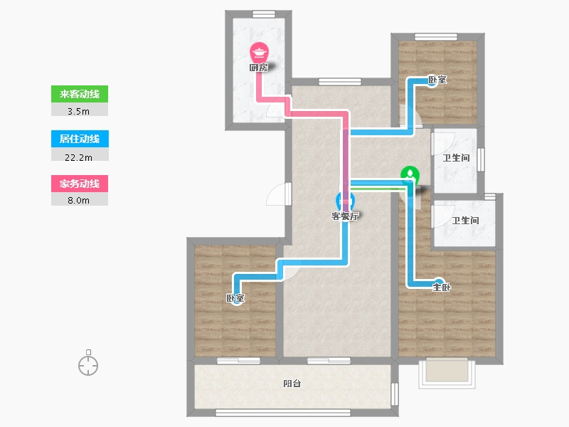 河南省-周口市-龙湖新城-95.20-户型库-动静线