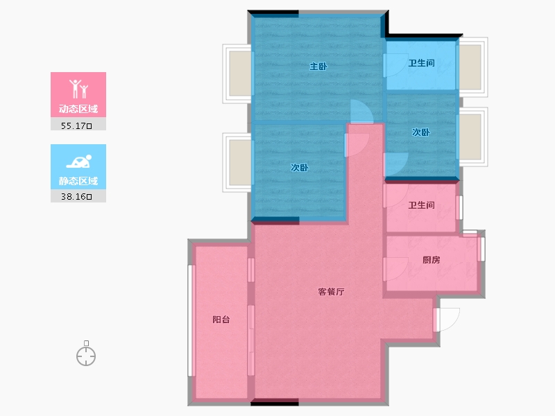 江西省-抚州市-清华苑-84.00-户型库-动静分区