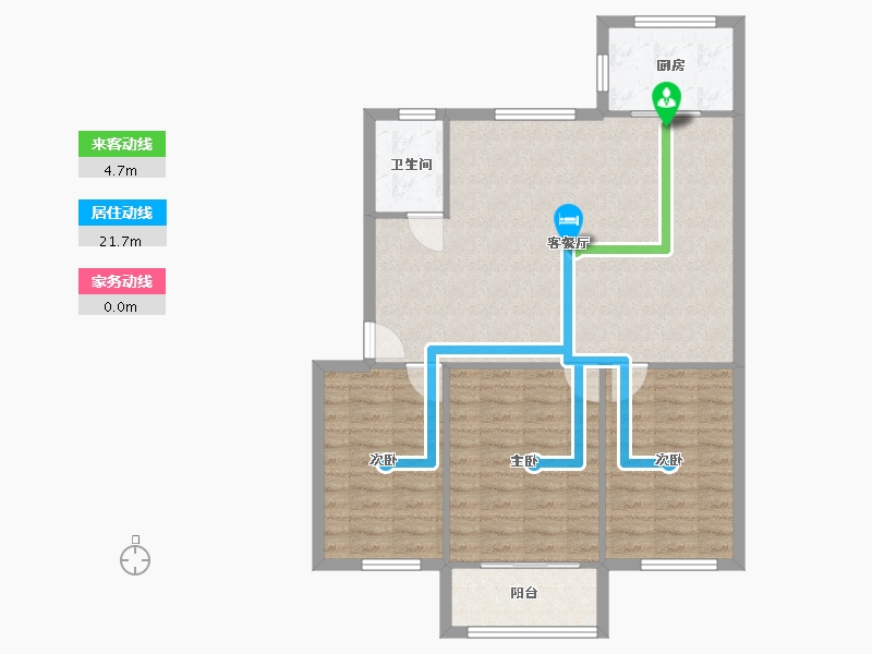 陕西省-咸阳市-秦宝小区东区-89.99-户型库-动静线