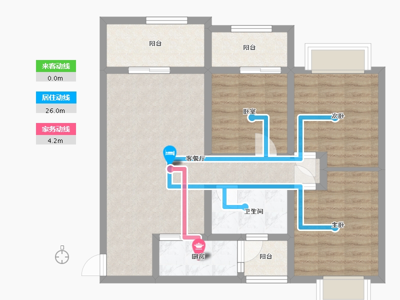 四川省-成都市-成都融创文旅城-86.40-户型库-动静线