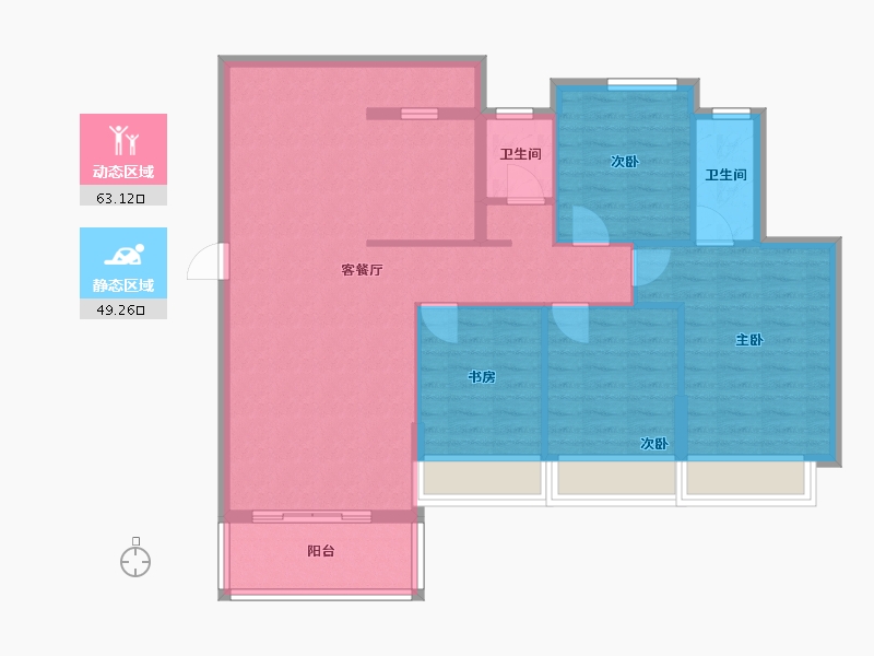 广东省-韶关市-源河鸿景小区-108.00-户型库-动静分区