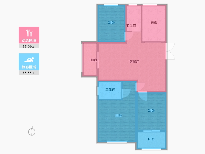 河南省-开封市-鼎立国际城-101.60-户型库-动静分区