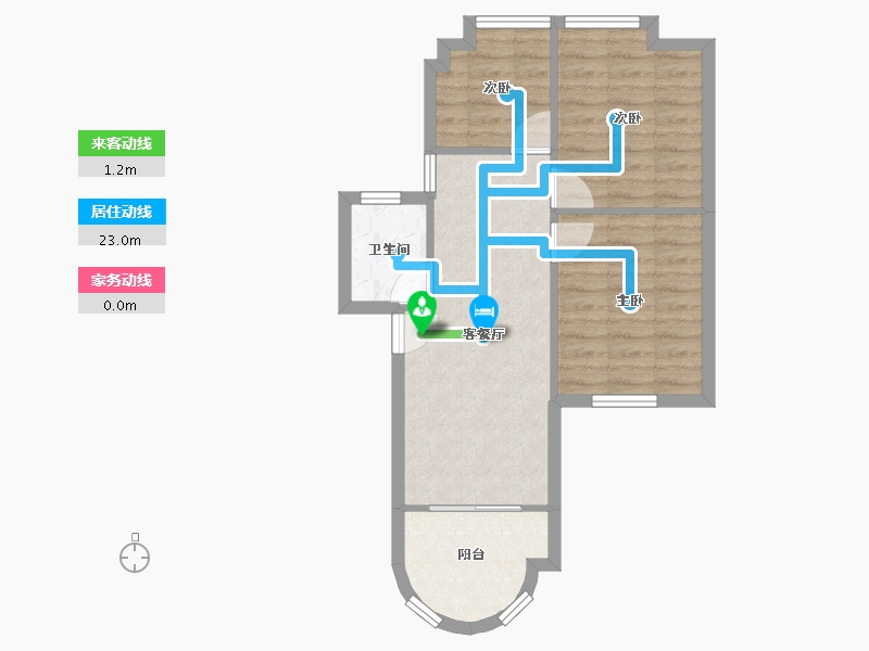 福建省-厦门市-沧一小区-55.90-户型库-动静线