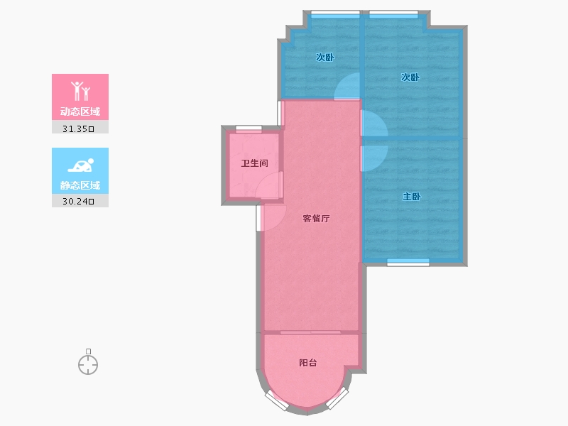 福建省-厦门市-沧一小区-55.90-户型库-动静分区