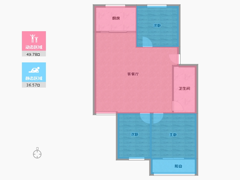 陕西省-咸阳市-秦宝小区东区-79.38-户型库-动静分区