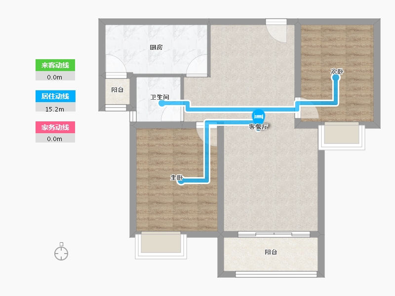 福建省-厦门市-龙湖嘉誉-71.00-户型库-动静线