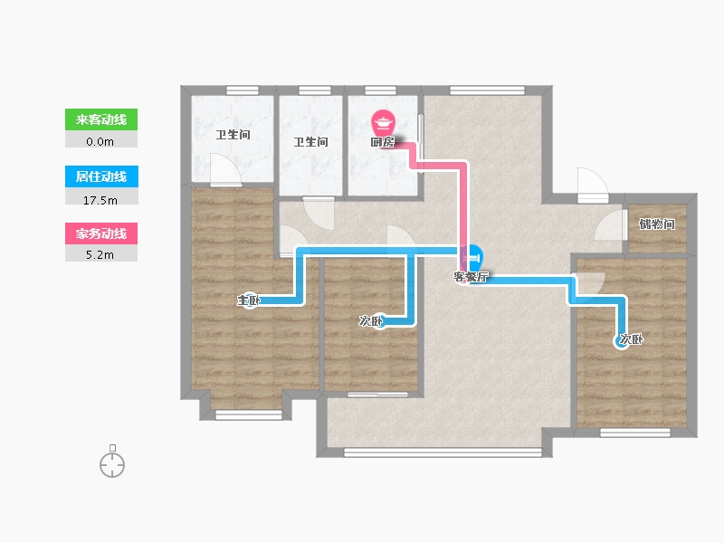 山东省-济南市-金茂悦家园-104.00-户型库-动静线