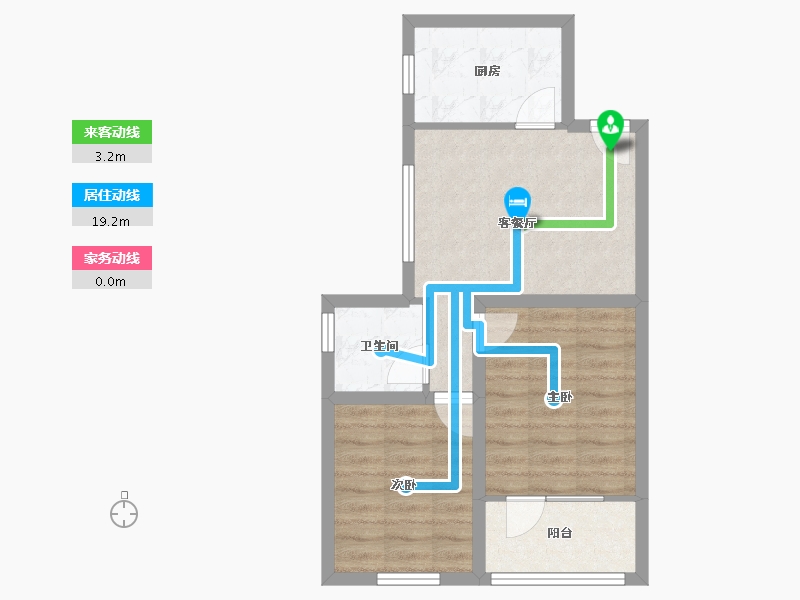 福建省-厦门市-金鸡亭花园小区-52.25-户型库-动静线