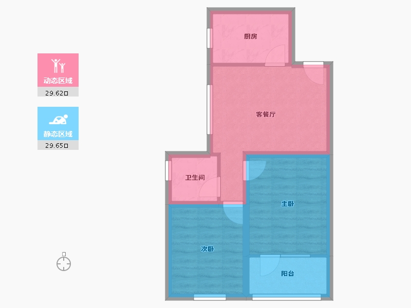 福建省-厦门市-金鸡亭花园小区-52.25-户型库-动静分区