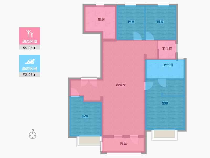 北京-北京市-首开富力金禧璞瑅-112.00-户型库-动静分区